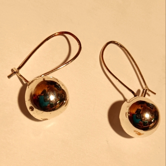 Jewelry Silver Round Ball Earrings Poshmark